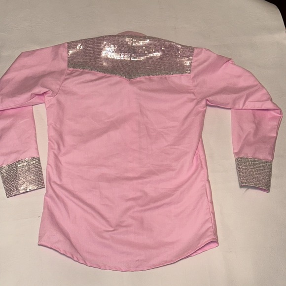Royal Highness Equestrian Pink Sequin Little Girl Show Shirt - Picture 4 of 5